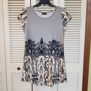 Reborn minidress/tunic XL Paisley